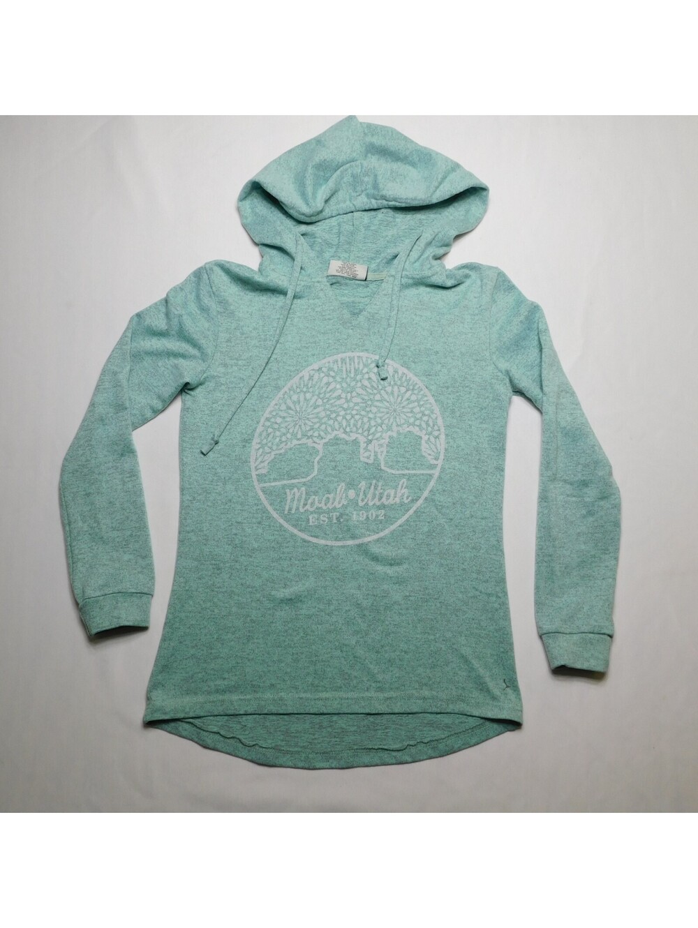 Lone Rock Clothing Women's Small S Moab Utah Heather Mint Green Pullover Hoodie